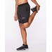 2XU Aero 2-In-1Inch 5 Men Short Black/Silver