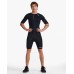 2XU Aero Sleeved Men Running Tri Top Black/white