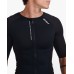 2XU Aero Sleeved Men Running Tri Top Black/white