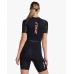 2XU Aero Sleeved Women Trisuit Black/Hyper coral