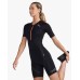 2XU Aero Sleeved Women Trisuit Black/Hyper coral