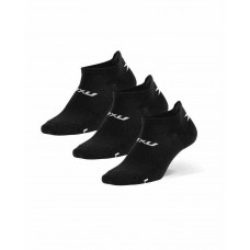 2XU Ankle Socks Black/White (Triple Pack)