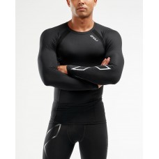 2XU Compression Long Sleeve Top Black/Silver