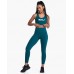 2XU Compression Motion Racerback Women Crop Top Deep Jade/White