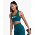 2XU Compression Motion Racerback Women Crop Top Deep Jade/White