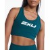 2XU Compression Motion Racerback Women Crop Top Deep Jade/White