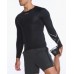 2XU Core Compression Full Sleeve Men Cycling Jersey Black/Silver