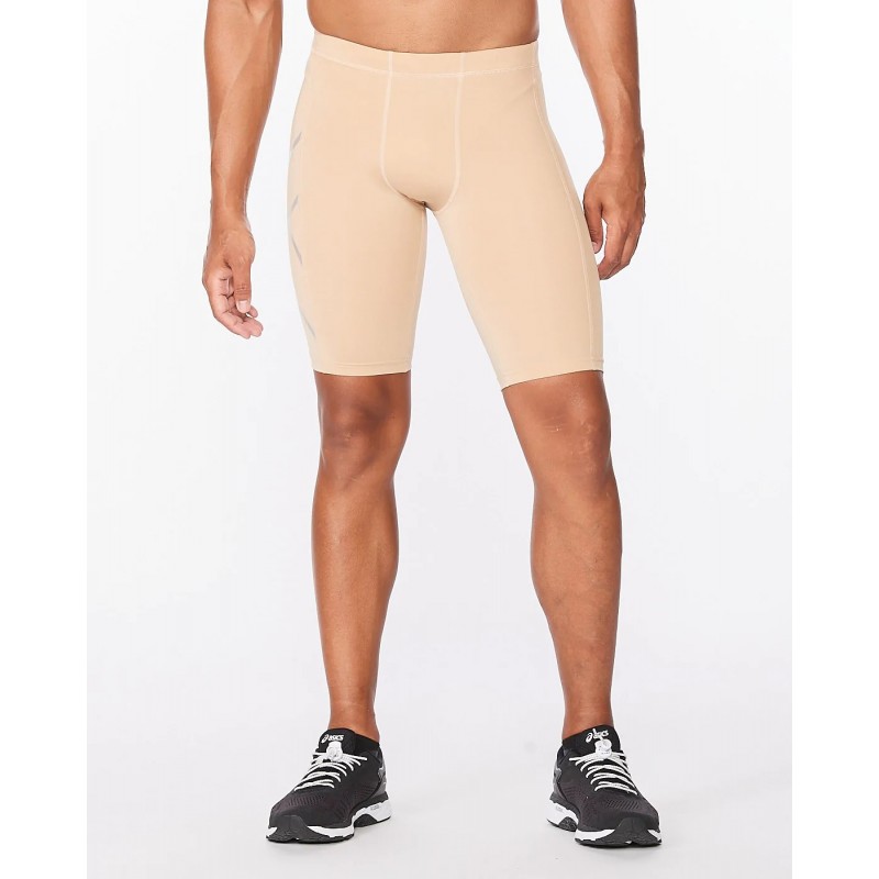 2XU Core Compression Men Shorts Beige/Silver