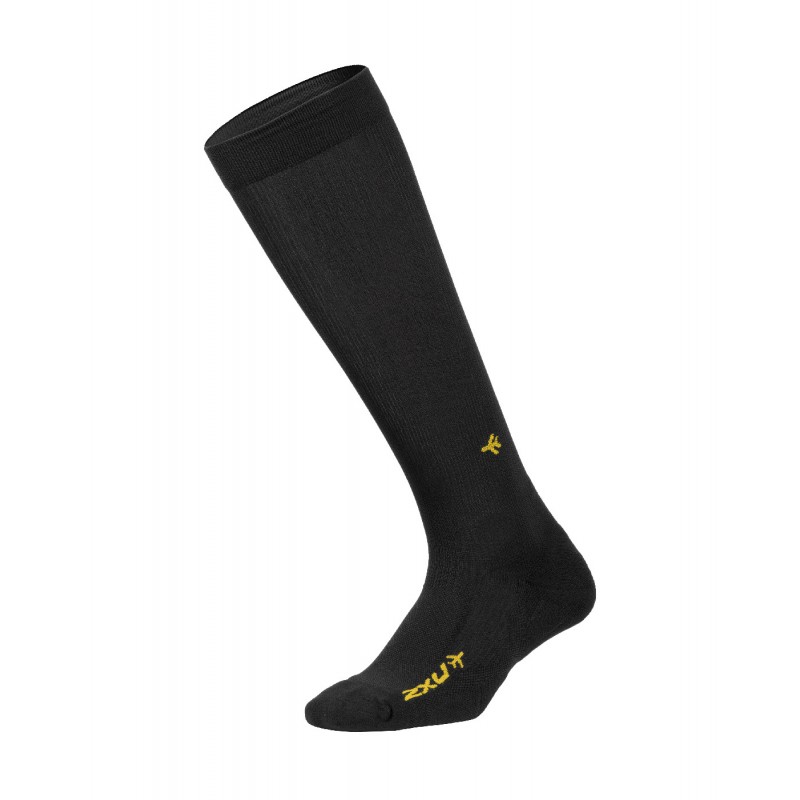 2XU Flight Compression Socks Black/Black