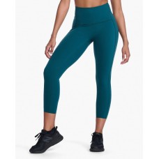 2XU Form Stash Hi-Rise Compression 7/8 Women Tights 2.0 Deep Jade