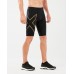 2XU MCS Running Compression Shorts Black/Gold Reflective