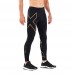 2XU MCS Running Compression Tight W/Back Storage Black/Gold Reflective