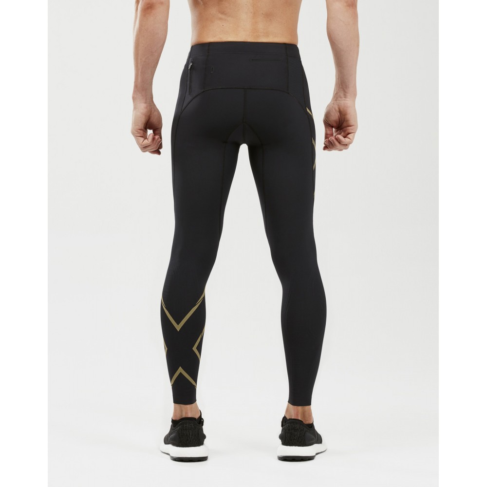 Buy 2XU MCS Running Compression Tight W Back Storage Black Gold Reflective  Online in india
