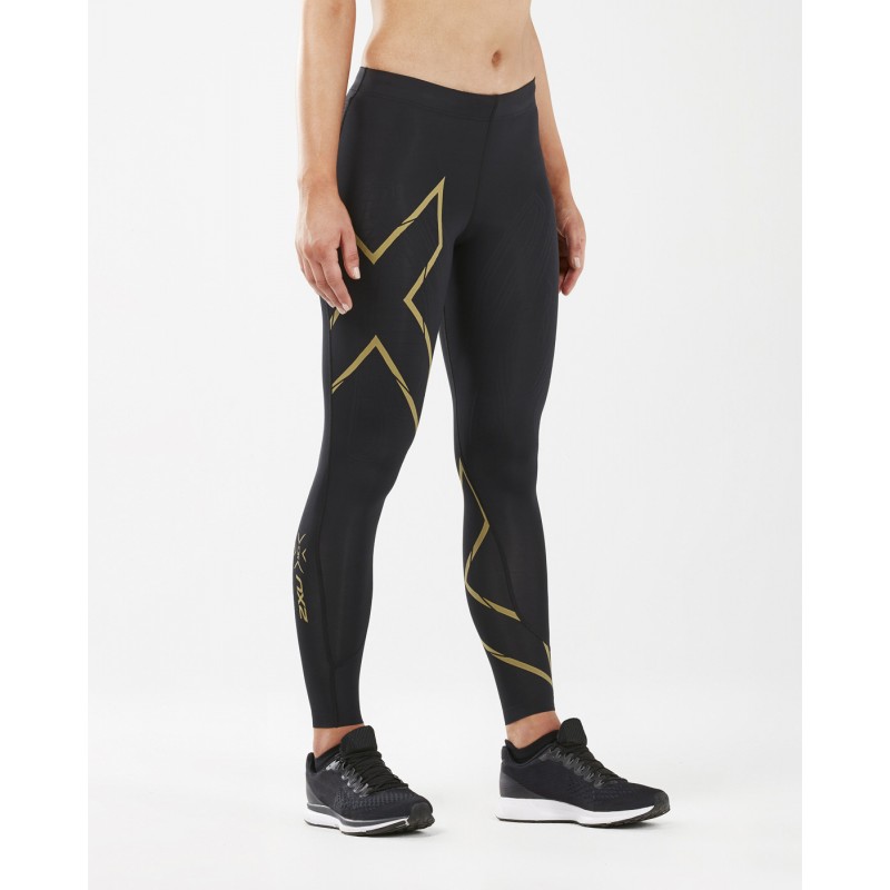 2XU MCS Running Compression Women Tights Black/Gold Reflective