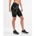 2XU MCS Running Women Shorts Black/Gold Reflective