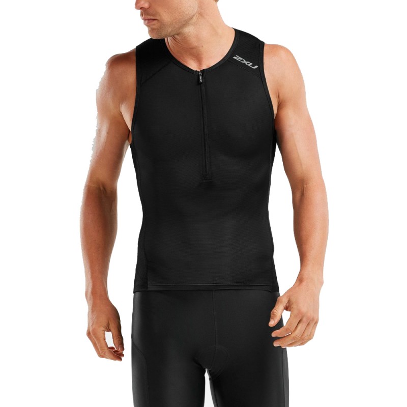 2XU Perform Triathlon Singlet Black/Black