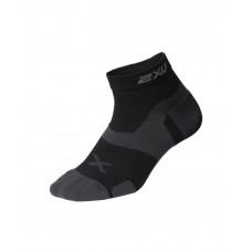 2XU Vector Cushion 1/4 Crew Socks Black/Titanium