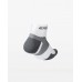 2XU Vector Cushion 1/4 Crew Socks White/Grey