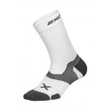 2XU Vector Cushion Crew Socks White/Grey