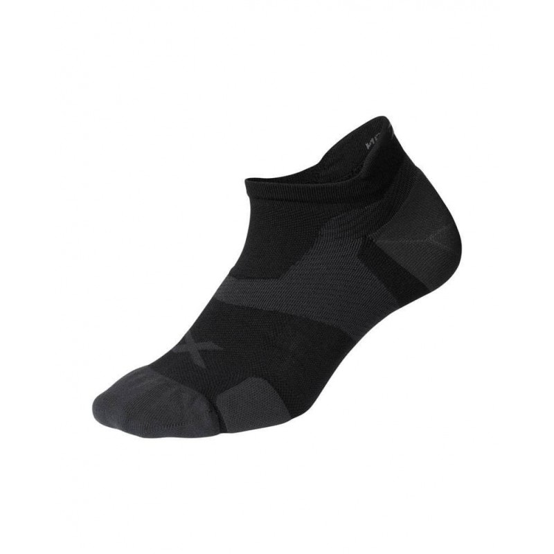 2XU Vectr Cushion No Show Socks Black/Titanium