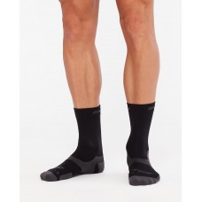 2XU Vectr Light Cushion Crew Socks Black/Titanium