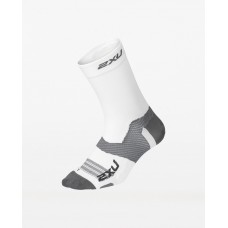 2XU Vectr Ultralight Crew Socks White/Grey