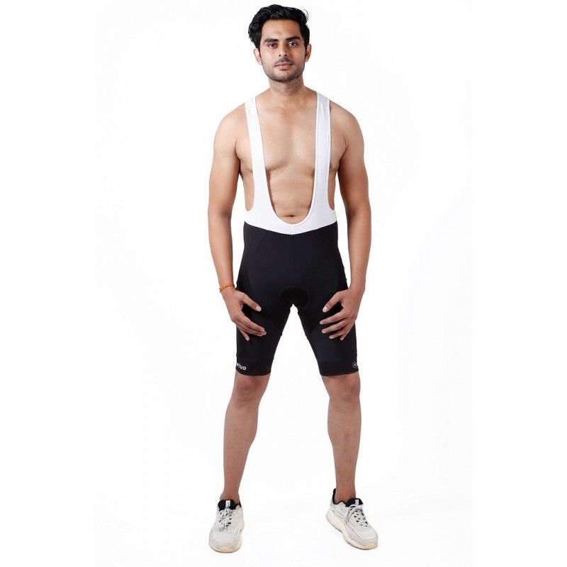 Actuo Pro Men Cycling Gel Padded Bib Shorts White/Black