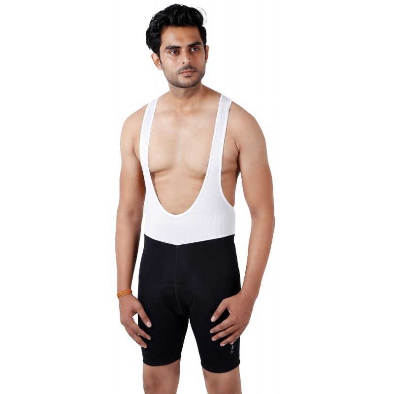 Actuo Essential Men Cycling Gel Padded Bib Shorts White/Black