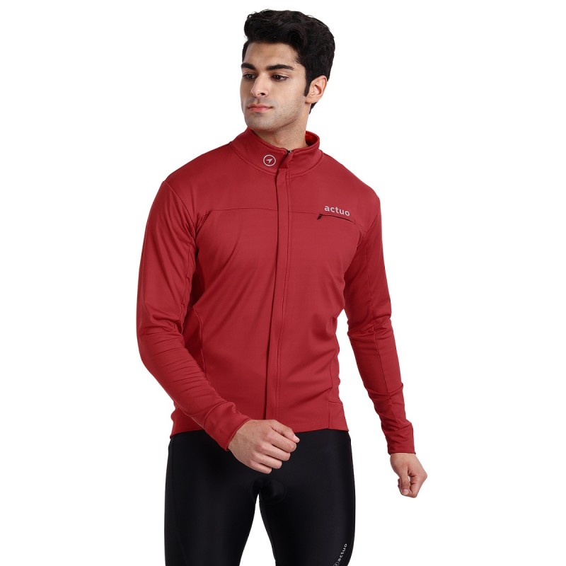 Actuo Winter Cycling Jersey Red