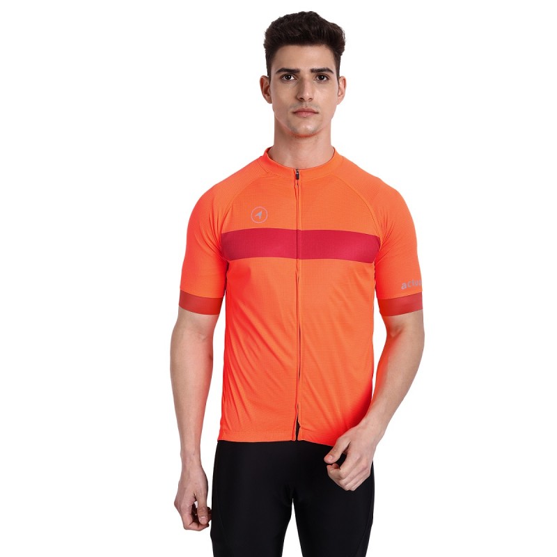 Actuo Neo Racer Fit Cycling Jersey Orange