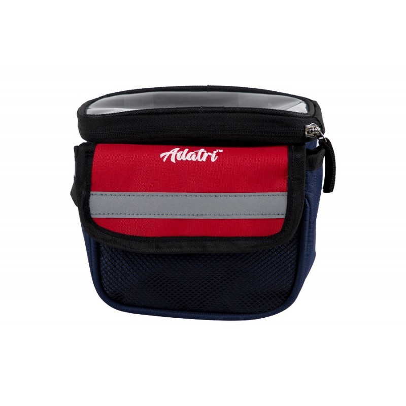 Adatri Bicycle Double Sided Front Frame Bag With Mobile Pouch Red & Navy Blue (AVBA-017)