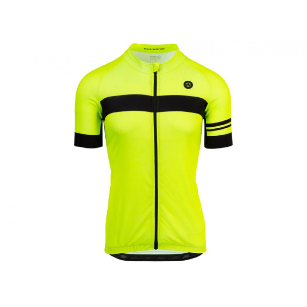 Cycling Jersey Neon Yellow Black 