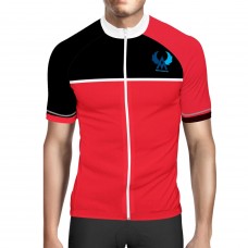 Alpine Bike Artistic  Men Cycling Jersey Red And Black Regular Fit