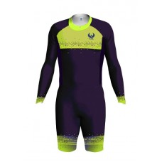 Alpine Cycling Men Suit Fluo Green And Grey