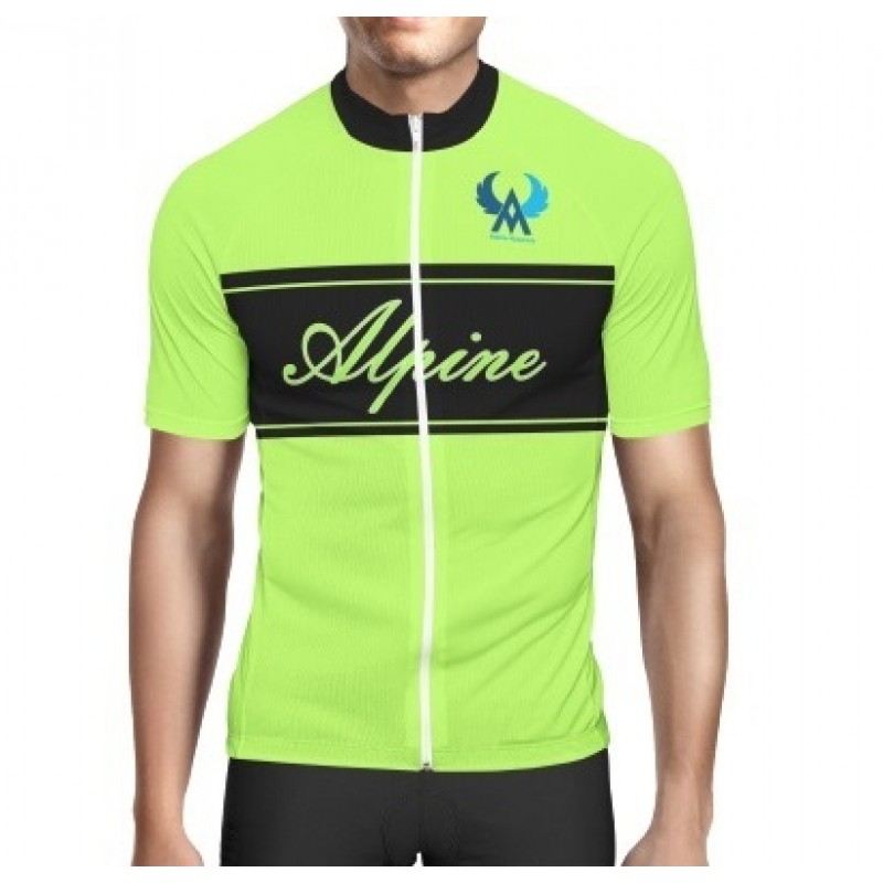 Alpine Signature Men Cycling Jersey Neon Green