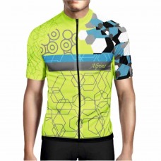 Alpine Bikes Slim Fit Cycling Jersey Fluo Yellow