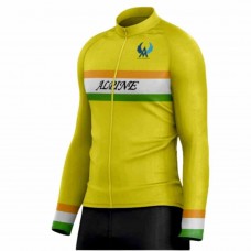 Alpine Bikes Winner Cycling Jersey Yellow Slim Fit
