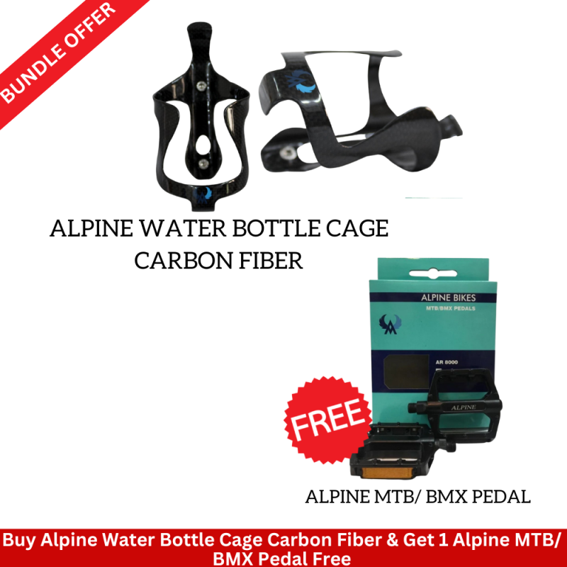 Alpine Bike Water Bottle Cage Fiber Black ( For BUNDLE OFFER Please select above mention Add Bunddle To Cart)