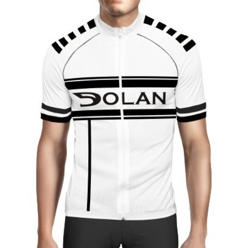 Dolan Original Men Cycling Jersey White Regular Fit