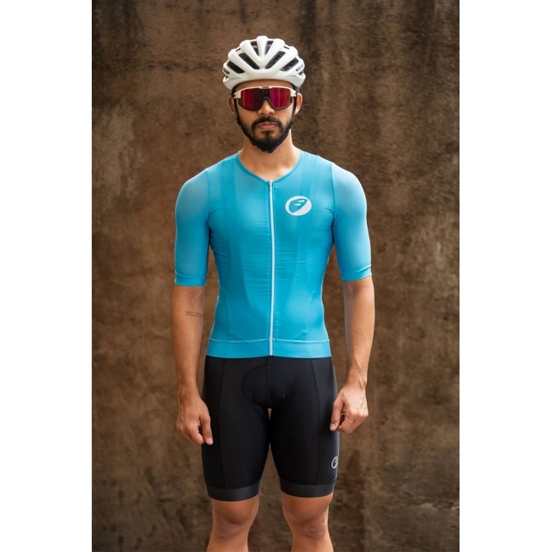 Apace Podium-fit Men Cycling Jersey Ocean Blue