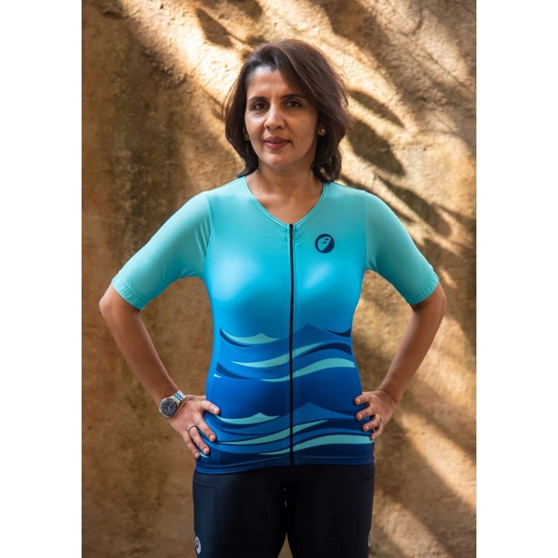 Apace Swim-Fit Women Cycling Triathlon Jersey Aqua