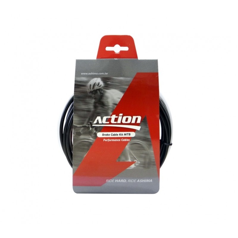 Ashima Action MTB Brake Cable Kit Black