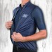 Baisky Men Double Zipper Wind Vest Bk Blue