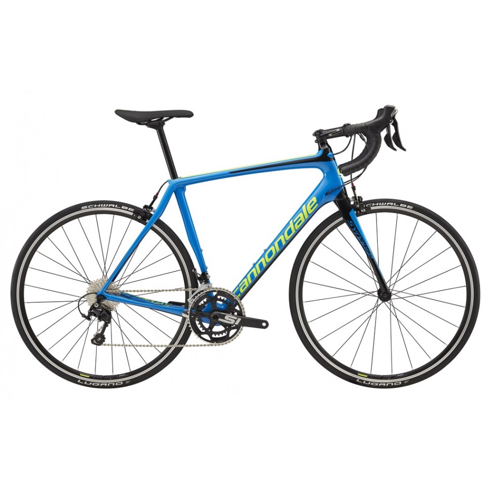 blue cannondale road bike