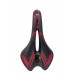 Enlee Waterproof Breathable Hollowed Saddle Cycling Seat Cushion Red