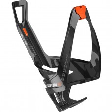 Elite Cannibal XC Glossy Black Bottle Cage With Orange Graphic