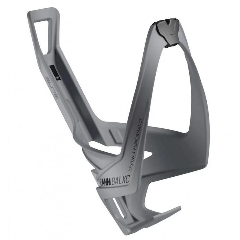 Elite Cannibal XC Grey Skin Soft Touch Bottle Cage With Black Graphic