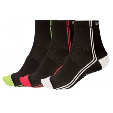 Endura CoolMax Stripe II Socks (Triple Pack) Multicolor