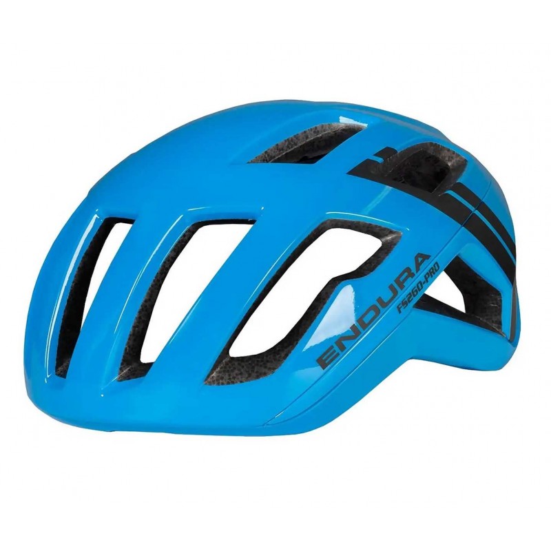 Endura F260 Pro Road Cycling Helmet Hi-Viz Blue (BV)