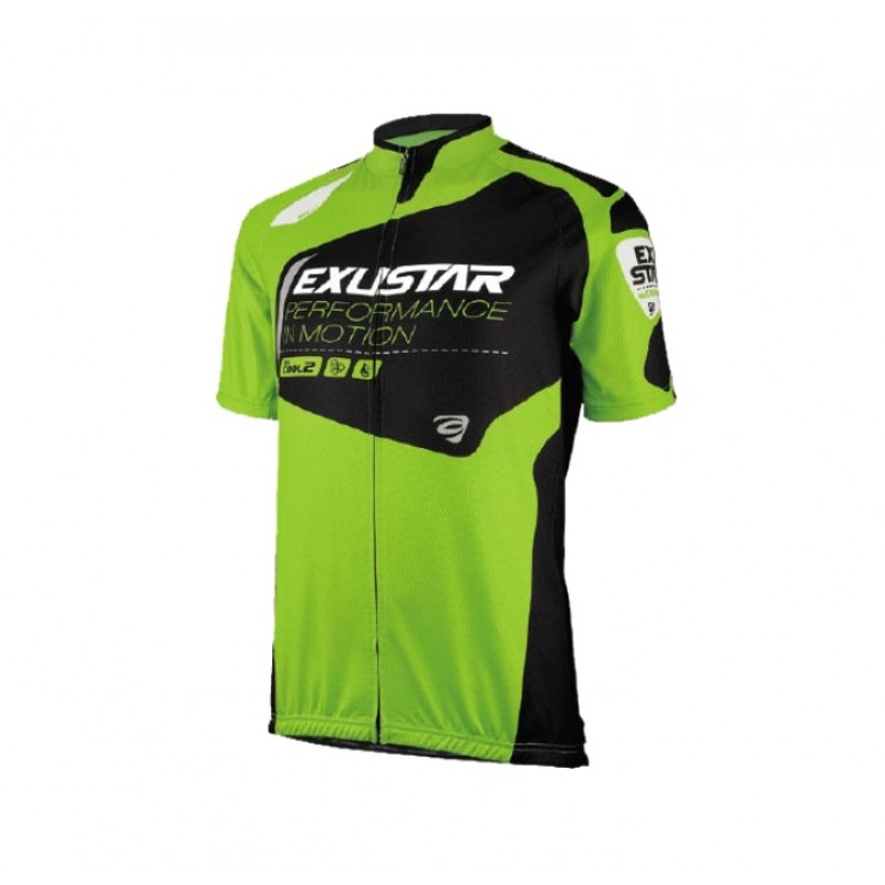 Exustar Cycling Jersey Green Black